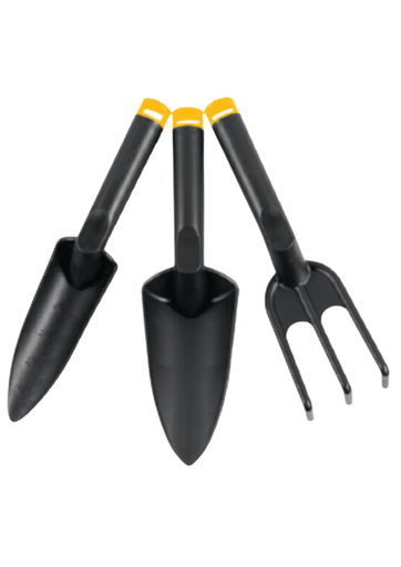 [TRU 21709] JUEGO HERRAMIENTAS PARA JARDÍN 3 PIEZAS, PRETUL