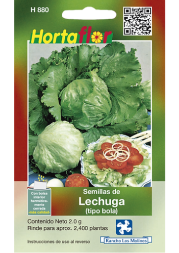 [H880] SEMILLAS DE LECHUGA "TIPO BOLA" - SOBRE HORTAFLOR