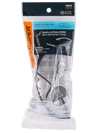 [TRU 15290] LENTES DE SEGURIDAD ULTRALITE GRIS