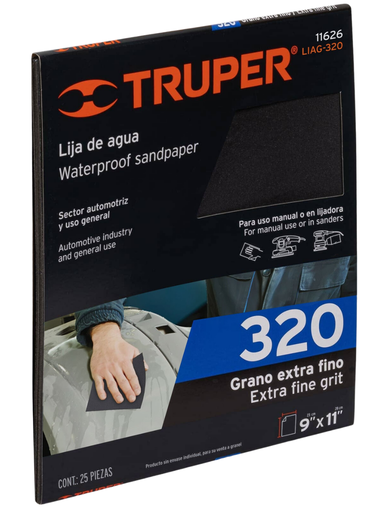 [TRU 11626] LIJA DE AGUA, GRANO 320