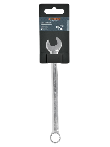 [TRU 15601] LLAVE COMBINADA EXTRALARGA, 15/16" X 338 MM
