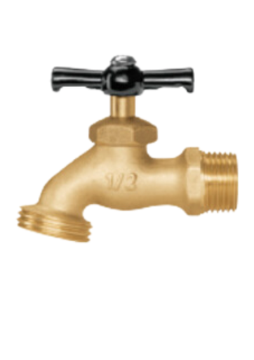 [TRU 22146] LLAVE NARIZ PARA MANGUERA, 1/2" DE LATON, PRETUL
