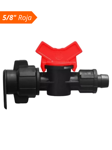 [MV1617] MINI-VALVULA TUBIN 16 MM X CINTA 5/8 ROJA