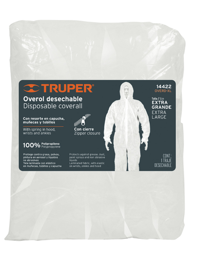[TRU 14422] OVEROL DESECHABLE XL, TRUPER