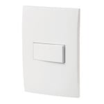 [TRU 46492] PLACA ARMADA CON INTERRUPTOR SENCILLO, LÍNEA OSLO, BLANCO