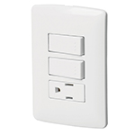 [TRU 46456] PLACA ARMADA CONTACTO CON 2 INTERRUPTORES - VOLTECK