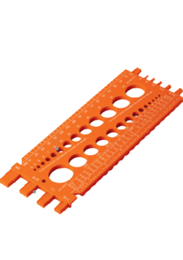 [TRU 10811] REGLETA MEDIDORA DE TUERCAS Y TORNILLOS, 22 CM