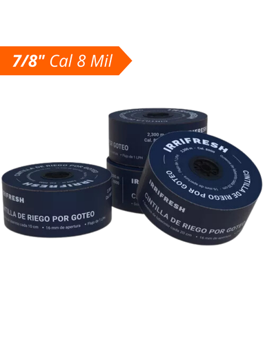 ROLLO DE CINTILLA 7/8" CAL 8 MIL SEP 20 CM IRRIFRESH