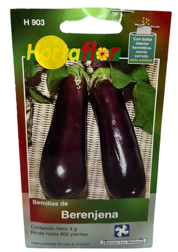 [H903] SEMILLA DE BERENJENA - SOBRE HORTAFLOR