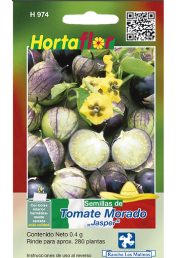 [H974] SEMILLAS DE TOMATE MORADO JASPER - SOBRE HORTAFLOR