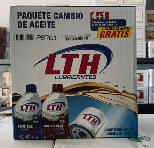 [P8761] PAQUETE CAMBIO DE ACEITE LTH (FRX TEC 20W-50 SN + FILTRO LTH-3600)