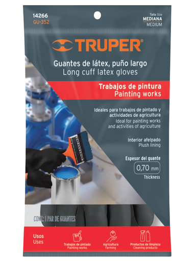 [TRU14266] GUANTES DE LATEX PARA PINTOR MEDIANOS TRUPER