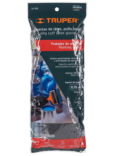[TRU 14267] GUANTES DE LATEX PARA PINTOR GRANDES TRUPER