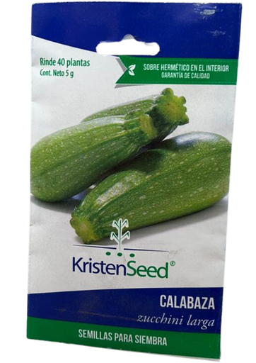 SEMILLAS DE CALABAZA ZUCCHINI - 5G PIEZA - KRISTEN SEED