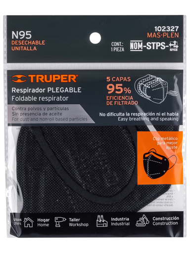 [TRU - 102327] RESPIRADOR PLEGABLE N95