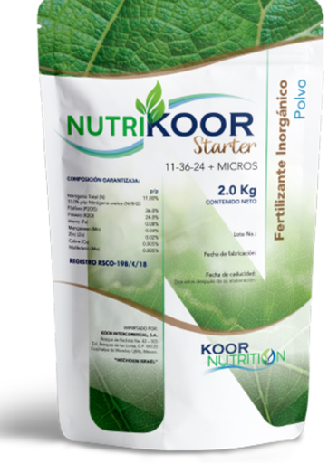 NUTRIKOOR STARTER 11-36-24 (FERTILIZANTE) -2KG