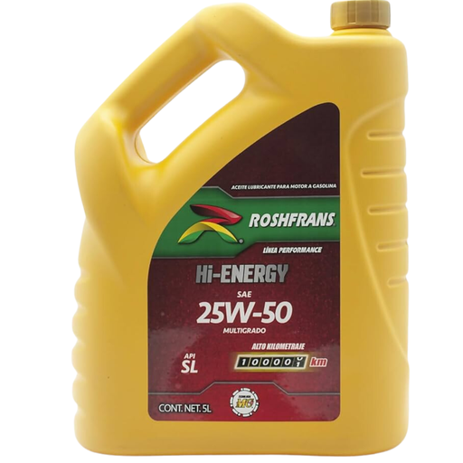 [PT16002] ACEITE HI-ENERGY API SAE 25W-50 GARRAFA 5 L