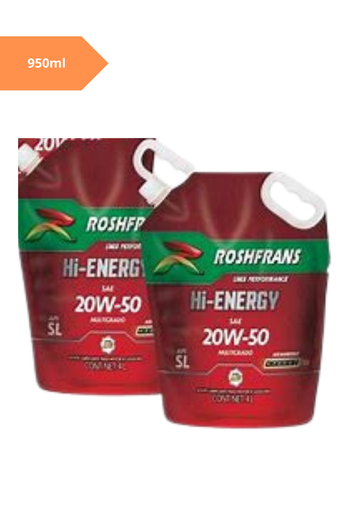 [PT16007] ACEITE HI-ENERGY API SL SAE 20W-50 ROSHPACK 950 ML
