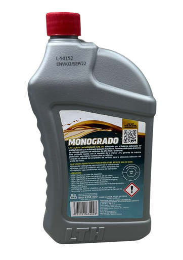 [44G40SL001] ACEITE PARA MOTOR A GASOLINA, MONOGRADO SAE 40 LTH - BOTELLA 1L