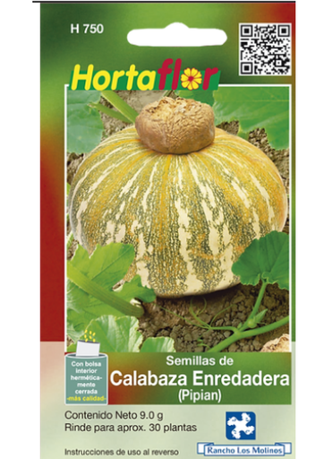 [H750] SEMILLA CALABAZA ENREDADERA PIPIAN - SOBRE HORTAFLOR
