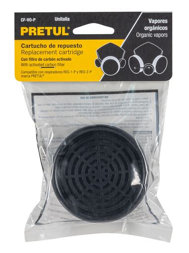 [TRU 23392] CARTUCHO RESPIRADOR VAPORES ORGANICOS PRETUL