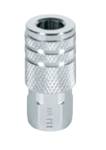 [TRU 27028] COPLE RAPIDO HEMBRA DE ACERO CROMADO, PRETUL