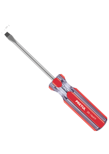 [TRU 21462] DESARMADOR PLANO 1/4 x 6" MANGO DE PVC, PRETUL