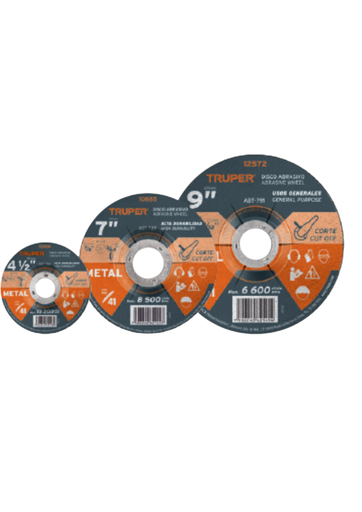 [TRU 11545] DISCO ABRASIVO PARA DESBASTE DE METAL DE 7", ALTA DURABILIDAD
