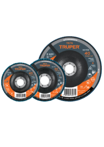 [TRU 11673] DISCO LAMINADO 4-1/2", GRANO 40, ALTO RENDIMIENTO